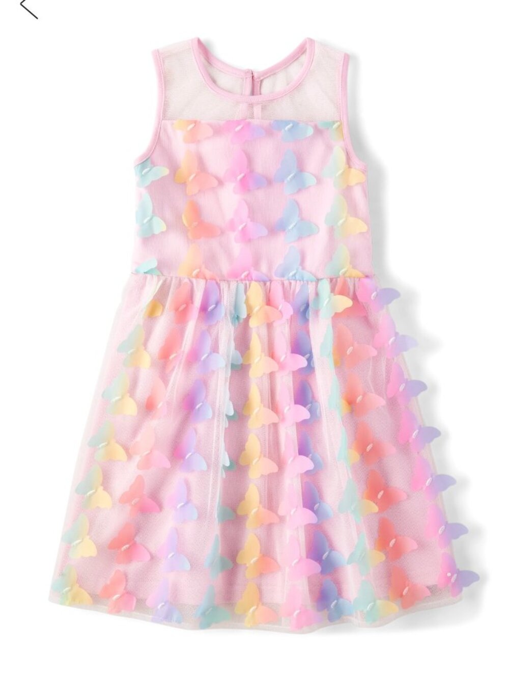 The Children's Place Girls Pink 3D Pastel Butterfly Tulle Party Dress Size 6X/7
